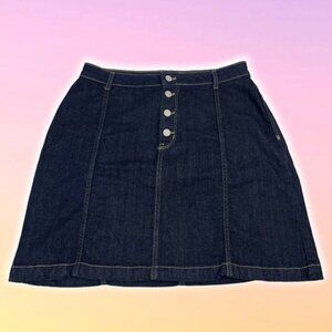 BANANA REPUBLIC Button Front Denim Skirt Sz 28